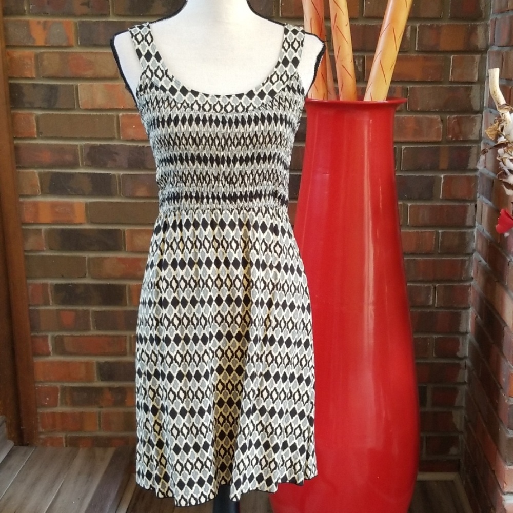 Pineapples Clothing Tribal Print Fit & Flare Dress